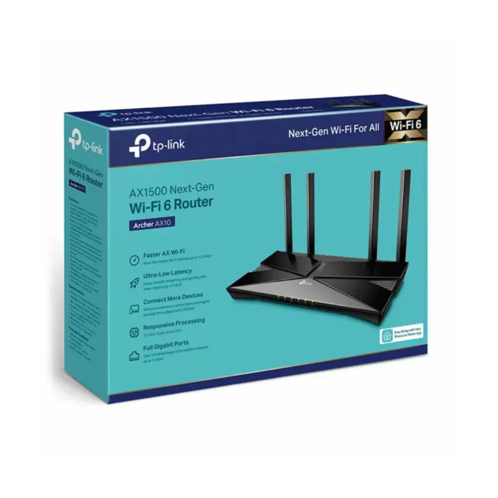 TP-Link AX1500 Wi-Fi 6 OFDMA MU-MIMO Router – Archer AX10