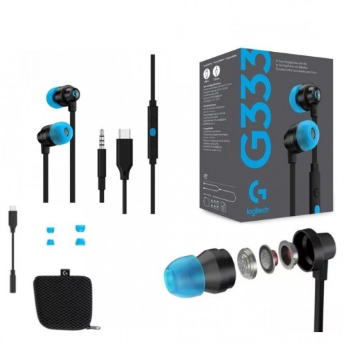 Logitech G333 Wired Gaming earphones -981-000924