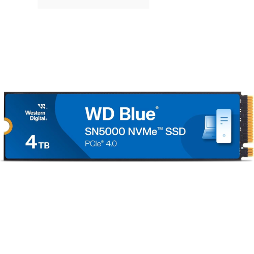 WD Blue 4TB SN5000 NVMe SSD Gen4 PCIe M.2 2280-WDS400T4B0E