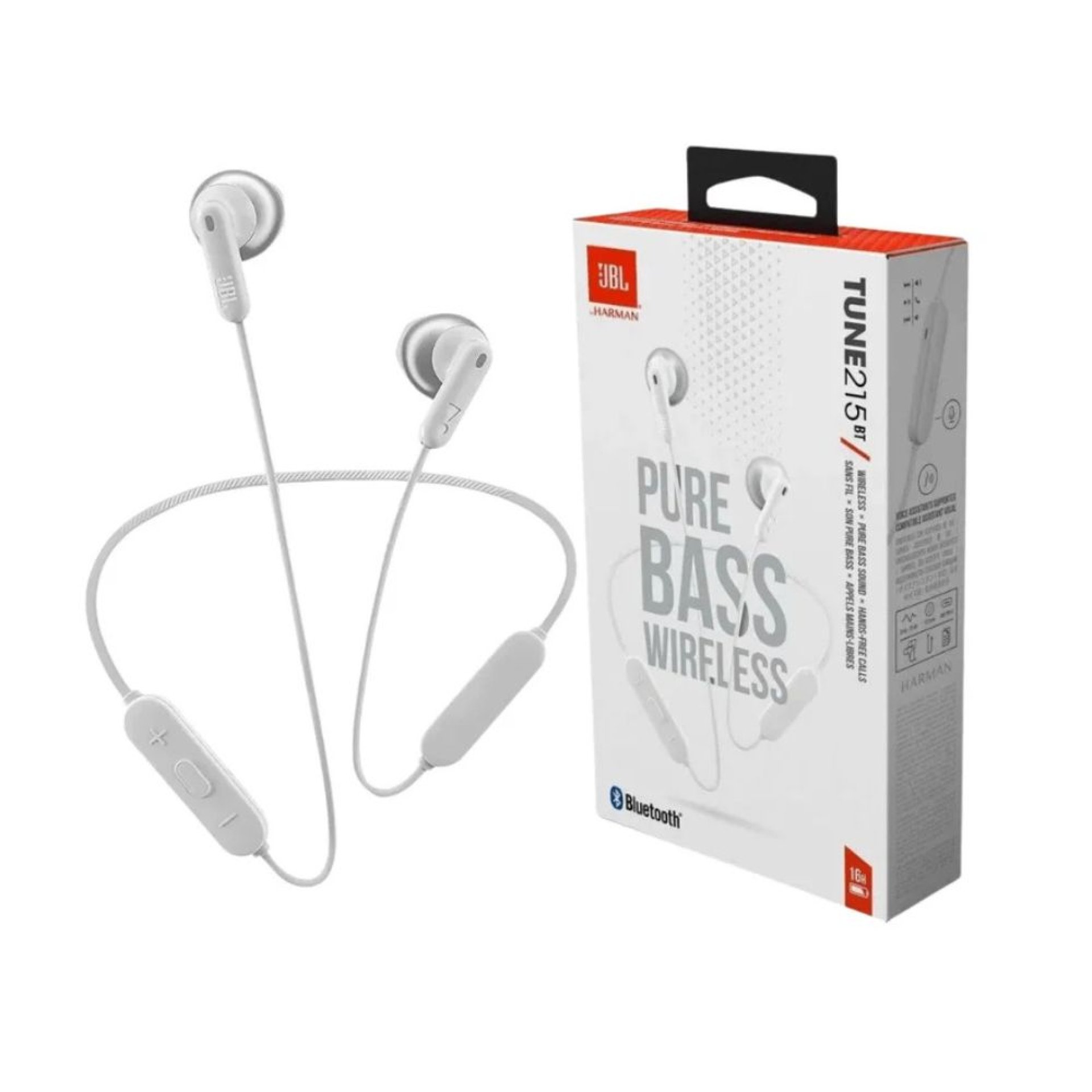JBL Tune 215 Bluetooth Earphones -White JBLT215BTWHT