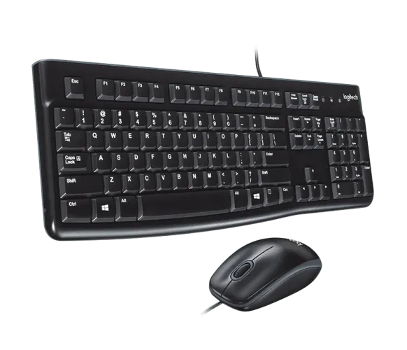 Logitech MK120 Wired Keyboard & Mouse Combo Black-920-002562