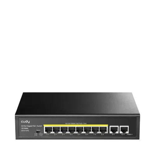CUDY 10-PORT GIGABIT PoE(120watts) + Switch -CUDY GS1010PE