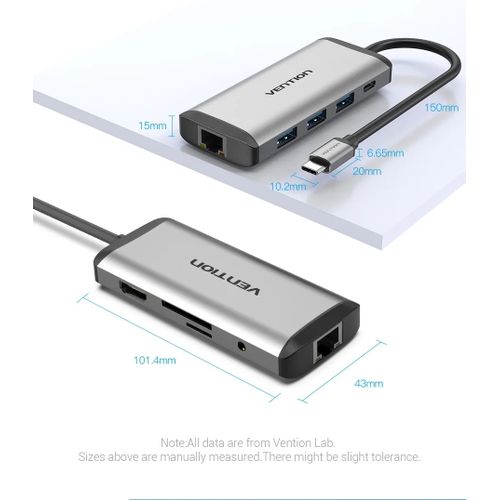 Vention USB-C MULTI-FUNCTIONAL 9 in 1 DOCKING STATION
