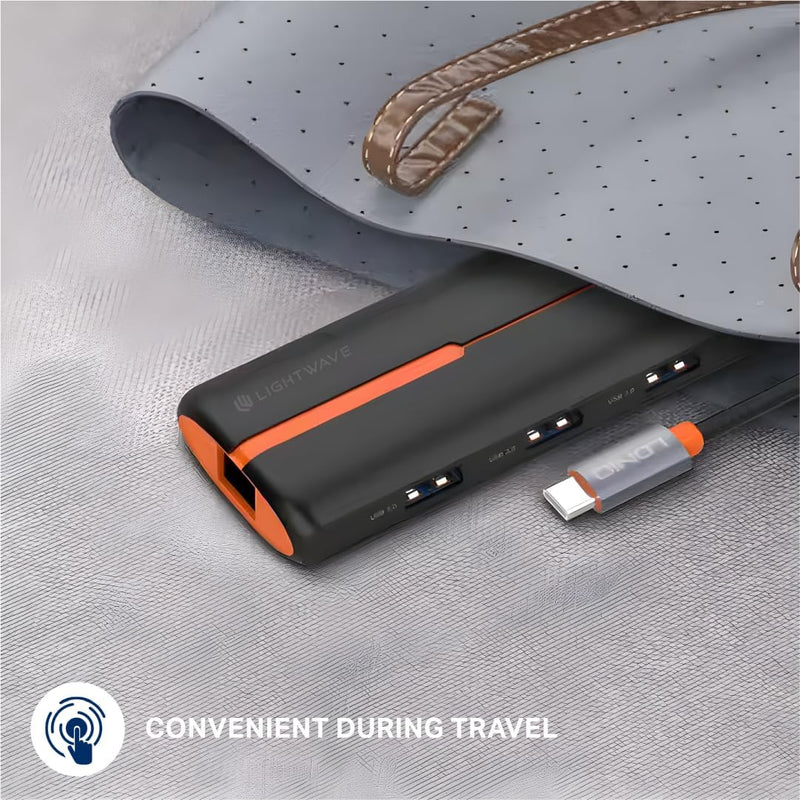 Light Wave USB-C MULTI-FUNCTIONAL 5-in-1 Docking Station- TYPE C