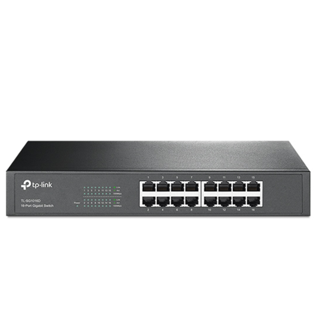 TP-Link 16-Port 10/100/1000Mbps Gigabit Desktop Rackmount Switch – TL-SG1016D