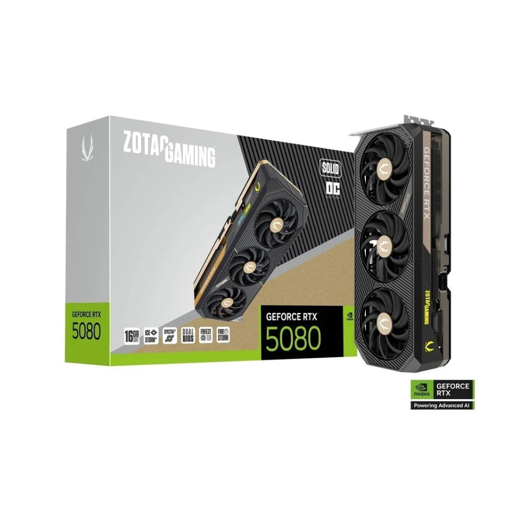 ZOTAC RTX 5080 16GB GDDR7, 3DP 2.1, 1HDMI 2.1 – ZT-B50800Q-10P