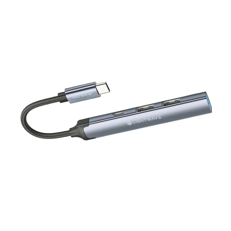 Light Wave  4-in-1- USB Hub Adapter-LW-HUB-A104