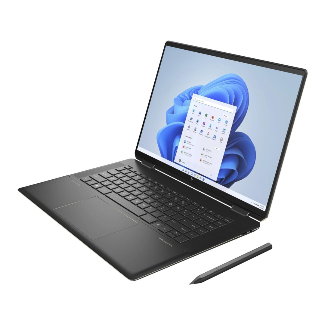 HP Spectre x360 14-EF2013DX, 1.7 GHz Core i7-1355U, 10-core CPU, 5.0 GHz Turbo, 16GB LPDDR4X-4266, 512GB NVMe SSD, 13.5" IPS 1920 x 1280 Touchscreen, 3:2 Aspect Ratio, Gorilla Glass NBT, HP Pen, Backlit keyboard, Windows 11 Home- 7P0Q7UA