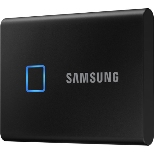 Samsung T7 Touch Portable External SSD 1TB with Fingerprint Security - Black - MU-PC1T0K/WW