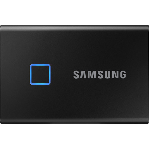Samsung T7 Touch Portable External SSD 1TB with Fingerprint Security - Black - MU-PC1T0K/WW